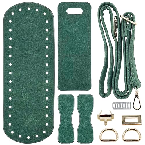 JMZLLRX Taschenboden zum Häkeln PU Ledertasche Strickset mit Tasche Twist Lock Taschenriemen für Taschen-Herstellung Handtasche DIY Craft, Grün JMZLLRX Taschenboden zum Häkeln PU Ledertasche Strickset mit Tasche Twist Lock Taschenriemen für Taschen-Herstellung Handtasche DIY Craft, Grün von JMZLLRX