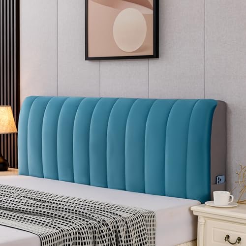 JMdfcqer Bettkopfteil Hussen Bett Kopfteil Bezug, Weicher Strecken Samtstoff Staubdicht, Staubdichte Schutzhülle für gepolsterte Schlafzimmer Kopfteil,Blau,220cm JMdfcqer Bettkopfteil Hussen Bett Kopfteil Bezug, Weicher Strecken Samtstoff Staubdicht, Staubdichte Schutzhülle für gepolsterte Schlafzimmer Kopfteil,Blau,220cm von JMdfcqer