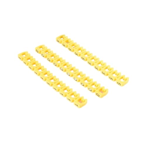 Labels Kabeletiketten, 100/150 Stück, Kabelmarkierungen, gelb, C-Typ, Markierungsnummernschild, Etikett for 2–8 mm Kabel, Netzwerkkabel, 150 Stück(M-0-(1.5mm)150PCS) von JNHGSHUAISDF