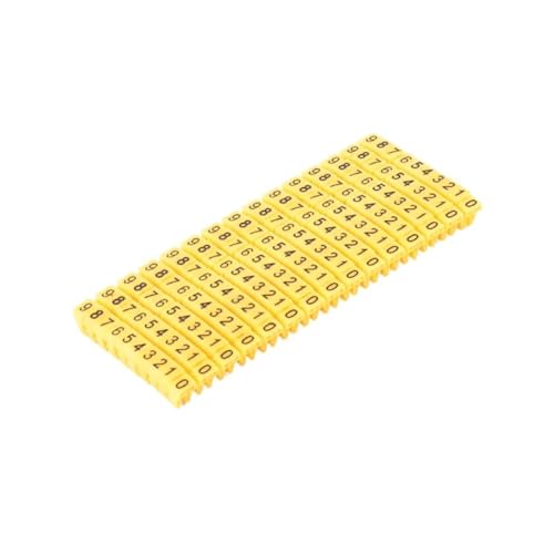 Labels Kabeletiketten, 100/150 Stück, Kabelmarkierungen, gelb, C-Typ, Markierungsnummernschild, Etikett for 2–8 mm Kabel, Netzwerkkabel, 150 Stück(M-0.5(0.5mm)150PCS) von JNHGSHUAISDF
