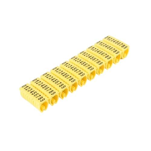 Labels Kabeletiketten, 100/150 Stück, Kabelmarkierungen, gelb, C-Typ, Markierungsnummernschild, Etikett for 2–8 mm Kabel, Netzwerkkabel, 150 Stück(M-2AS(4.0mm)100PCS) von JNHGSHUAISDF