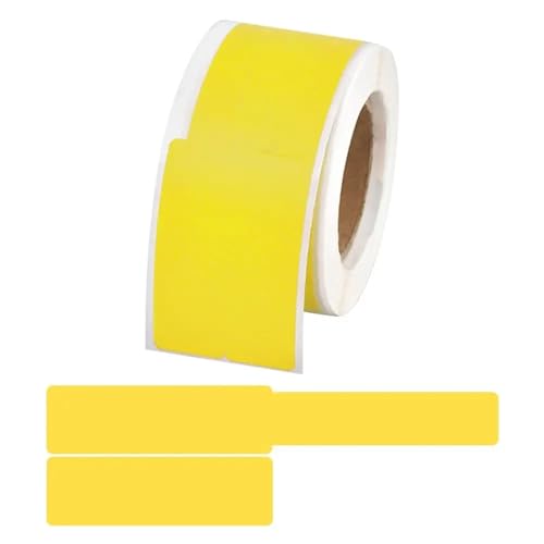 Labels Kabeletiketten, 100 Stück/Rolle, selbstklebende, wasserdichte Kabelmarkierungsbänder, Laserdrucker-Aufkleber, Netzwerk-Organizer, Verkabelungszubehör(Yellow) von JNHGSHUAISDF