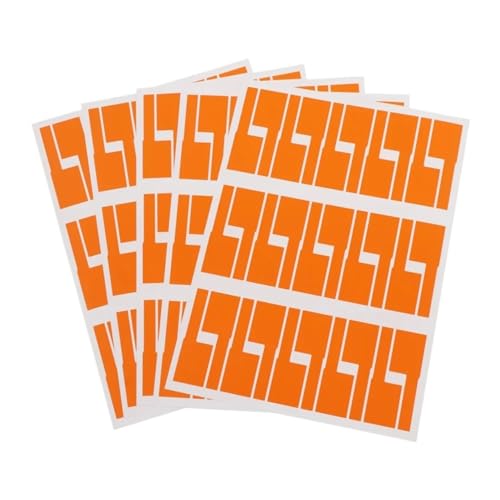Labels Kabeletiketten Drahtkennzeichnungsmarkierungen Etiketten for Ladekabel Kabeletiketten Aufkleber(Orange-5sheet) von JNHGSHUAISDF