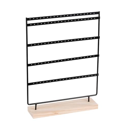 JNJOOD 1 Stück Einfache Schmuckschatulle Schwarz 5 Schichten 100 Löcher Schmuckkasten Schmuckschatulle Schminktisch Display für Schmuck Langlebig Einfache Installation von JNJOOD