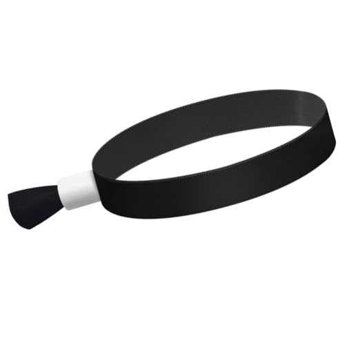 JNJOOD 100 Stück Stoffarmbänder Bunte Aktivitätsarmbänder für leichtes Armband für Konzerte (Schwarz) von JNJOOD