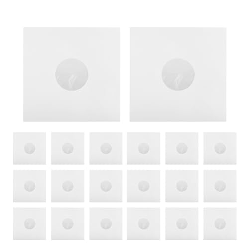 JNJOOD 20 Stück 12 Zoll Schallplatten LP Hüllen außen verschließbar Papierhüllen für Schallplatten aus Vinyl von JNJOOD