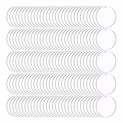 JNJOOD 200 Stück rund aus Acryl 2 Zoll Kreise aus transparentem Acryl transparente Scheiben für Bastelprojekte DIY von JNJOOD
