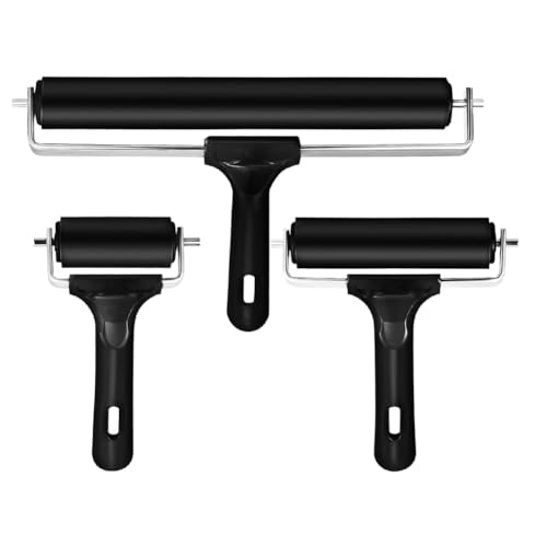 JNJOOD 3 Stück Wiederverwendbare Presse Brayers Art Printing Roller Brayers für Druck Gel Printing Roller Gummi Wiederverwendbar JNJOOD 3 Stück Wiederverwendbare Presse Brayers Art Printing Roller Brayers für Druck Gel Printing Roller Gummi Wiederverwendbar von JNJOOD