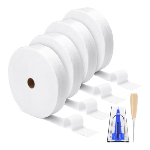 JNJOOD 4 Rollen JellyRoll Wattestreifen für Zubehör, Sasher-Werkzeug, Ahle, Quiltlineal für Polsterprojekte B von JNJOOD