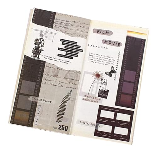 JNJOOD 40 Blatt Washi-Stickerbuch zum Thema Natur für Erwachsene, Botanische Pflanzenaufkleber, Junk-Journaling-Scrapbook-Zubehör, Einfache Installation und Einfache Verwendung von JNJOOD