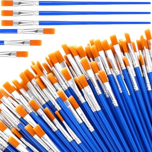 JNJOOD 500 Stück flache Pinsel für Großhandel Malerei Klassenzimmer, Acrylmalerei Ölgemälde, Leinwandmalerei, Gesichtsmalerei JNJOOD 500 Stück flache Pinsel für Großhandel Malerei Klassenzimmer, Acrylmalerei Ölgemälde, Leinwandmalerei, Gesichtsmalerei von JNJOOD