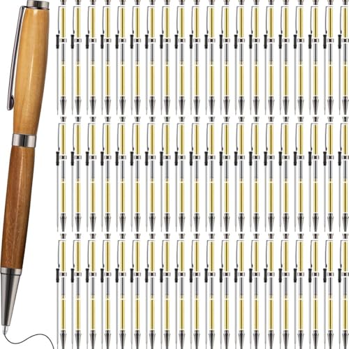 JNJOOD 60 Stück Drehstift-Set für Holz von 7 mm magerer Stift mit Remill-Pack Holzprojekte für Heimwerker schwarz von JNJOOD
