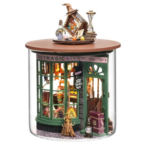 JNJOOD DIY Buchecken-Set für Erwachsene, Miniatur, 3D-Puzzle-Set – Puppenhaus aus Holz – für Sammler, DIY-Kit, Zauberladen und Capa von JNJOOD