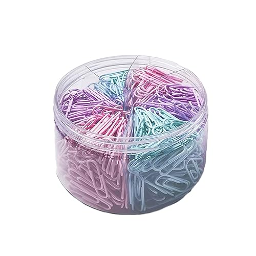 JNJOOD Datenklassifizierung Palindrom Farbe Macaron 1080 Büroklammern mit Klassifizierung der Daten der Klammern 33 mm von JNJOOD