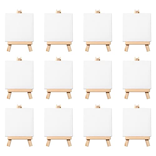 JNJOOD Künstler 3 x 3 Mini Leinwand & 5 Mini Staffelei Set Malerei Zeichnung - Set Enthält: 12 Mini Leinwände & 12 Mini Staffelei JNJOOD Künstler 3 x 3 Mini Leinwand & 5 Mini Staffelei Set Malerei Zeichnung - Set Enthält: 12 Mini Leinwände & 12 Mini Staffelei von JNJOOD