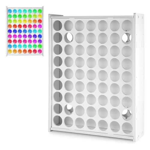 JNJOOD Lack-Organizer, 63 Löcher, Organizer für Acrylfarben, Aufbewahrung von handwerklichen Farben, Ständer für vertikale Racks für Farben von JNJOOD