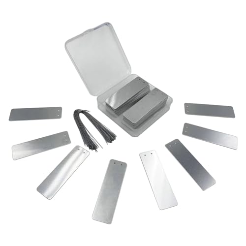 JNJOOD Pflanzenschilder Aus Aluminium, Doppelseitig Beschreibbare Aus Metallfolie, Pflanzenetiketten Aus Metall, Solide Prägeschilder für Markieren Von Bäumen und Pflanzen JNJOOD Pflanzenschilder Aus Aluminium, Doppelseitig Beschreibbare Aus Metallfolie, Pflanzenetiketten Aus Metall, Solide Prägeschilder für Markieren Von Bäumen und Pflanzen von JNJOOD