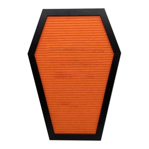 JNJOOD Sarg-Buchstabentafel mit Geist und Jahreszeiten-Emojis auf Holzrahmen, Halloween-Dekoration, Gothic-, Gruseliges Geschenk, Orange JNJOOD Sarg-Buchstabentafel mit Geist und Jahreszeiten-Emojis auf Holzrahmen, Halloween-Dekoration, Gothic-, Gruseliges Geschenk, Orange von JNJOOD