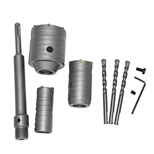 JNJOOD Set für Bohrlöcher aus Beton, Bohrer-Set für Beton, Anschluss A Schaft SDS Plus (30, 40, 60 mm), 220 mm von JNJOOD