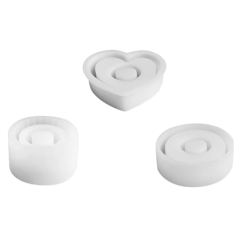JNJOOD Silikonform Kerzenhalter, Kerzenhalter Silikonformen Epoxidharz für Kerzenhalter, Tablett, Schmuck-Organizer Langlebig von JNJOOD