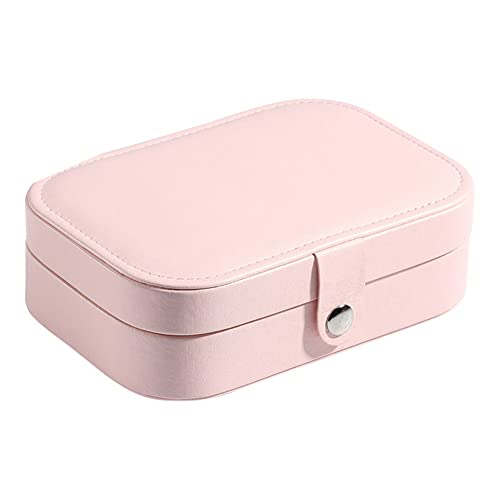 JNJOOD Tragbare Schmuckschatulle Schmuck Organizer Display Reise Schmuckschatulle Boxen Leder Reißverschluss Schmuck A von JNJOOD