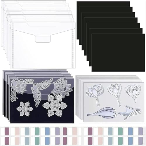 JNJOOD Transparente Aufbewahrungsbeutel, bedruckt und gestanzt, wiederverwendbare Umschläge zum Organisieren von Scrapbooking-Zubehör, B einfach zu verwenden JNJOOD Transparente Aufbewahrungsbeutel, bedruckt und gestanzt, wiederverwendbare Umschläge zum Organisieren von Scrapbooking-Zubehör, B einfach zu verwenden von JNJOOD