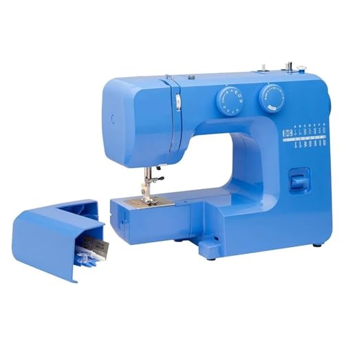 JNPGVTCD Einfach zu bedienende Nähmaschine mit Metallrahmen im Inneren, speziell für Anfänger entwickelt. Spulendiagramm (blau) von JNPGVTCD