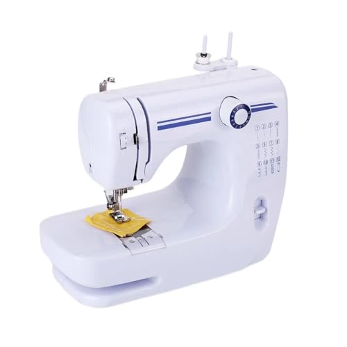 JNPGVTCD Nähmaschine Mini Handbuch Tragbarer Assistent Haushaltsstricken Elektrischer Gleichstrom Mit Pedal Nachtlicht Doppelnadel (Nähmaschine) von JNPGVTCD