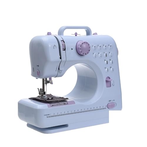 JNPGVTCD Tragbare Nähmaschine für Anfänger und Kinder, Mini-Elektro-Nähmaschine für den Haushalt, Basteln, Ausbessern und 12 integrierte Stiche (A+12-Set) von JNPGVTCD
