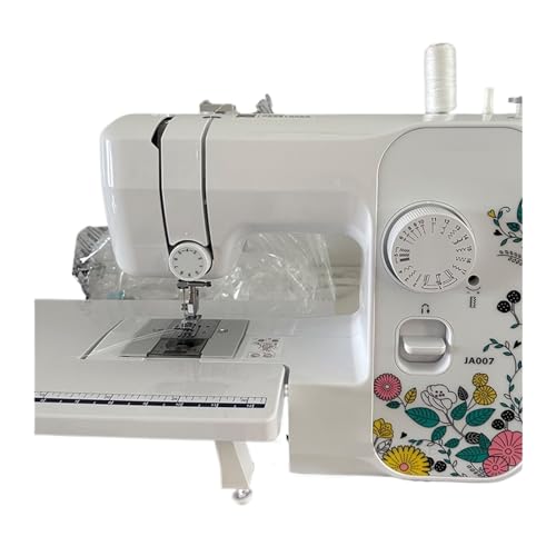 JNPGVTCD Tragbare elektrische Haushaltsnähmaschinen, multifunktionale kleine Overlock-Maschine, einfache Flachstich-Stickmaschine (Anschiebetisch) von JNPGVTCD