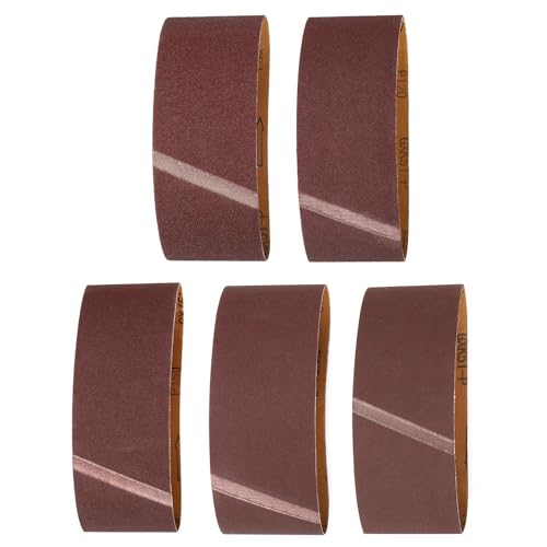 30 Stück Schleifbänder 75 x 457 mm Schleifband Set je 6 x Korn 80/120/150/240/400 für Bandschleifer Schleifmaschine,Zum Schleifen, Feilen, Eisenwaren,Holzarbeiten Schleifpapier 30 Stück Schleifbänder 75 x 457 mm Schleifband Set je 6 x Korn 80/120/150/240/400 für Bandschleifer Schleifmaschine,Zum Schleifen, Feilen, Eisenwaren,Holzarbeiten Schleifpapier von JNRFTY