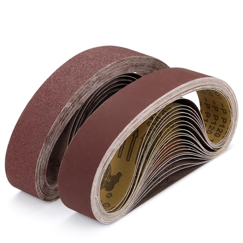 35 Stück Schleifbänder 50 x 686 mm Schleifband Set je 5 x Korn 40/60/80/120/180/240/400 für Bandschleifer Schleifmaschine,Zum Schleifen, Feilen, Eisenwaren,Holzarbeiten Schleifpapier 35 Stück Schleifbänder 50 x 686 mm Schleifband Set je 5 x Korn 40/60/80/120/180/240/400 für Bandschleifer Schleifmaschine,Zum Schleifen, Feilen, Eisenwaren,Holzarbeiten Schleifpapier von JNRFTY