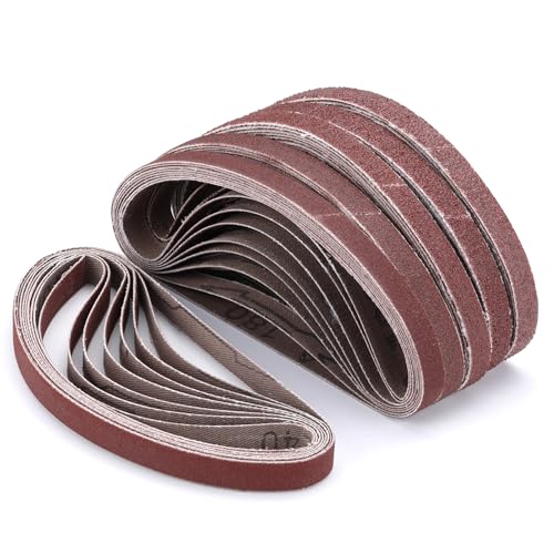 48 Stück Schleifbänder 10 x 330 mm Schleifband Set je 8 x Korn 40/60/80/120/180/240 für Bandschleifer Schleifmaschine,Zum Schleifen, Feilen, Eisenwaren,Holzarbeiten Schleifpapier 48 Stück Schleifbänder 10 x 330 mm Schleifband Set je 8 x Korn 40/60/80/120/180/240 für Bandschleifer Schleifmaschine,Zum Schleifen, Feilen, Eisenwaren,Holzarbeiten Schleifpapier von JNRFTY