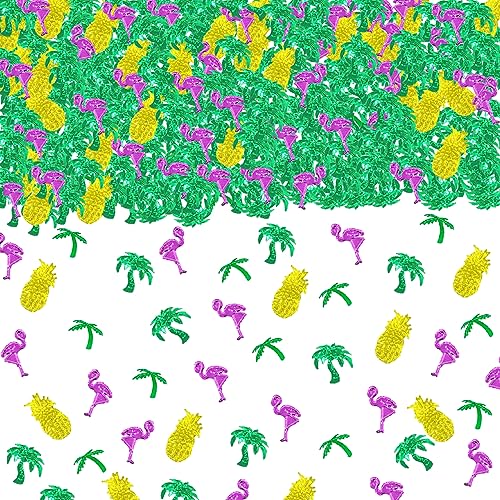 JNSAXMI Konfetti-Tischfolie, metallische Pailletten, tropischer Dschungel, Safari, Festival, Partyzubehör für Geburtstag, Babyparty, Hochzeit, Verlobung, Party, Feiern, Gastgeschenk (Sommer) von JNSAXMI