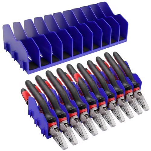 JNUYISW Zangenschlüssel Organizer, 2 Stück Blau Zangenhalter Werkzeug-Organizer mit 10 Schlitzen Rutschfestem Gummiboden Plier Rack Werkzeughalter für Zangen, Schraubenschlüssel, Handwerkzeug JNUYISW Zangenschlüssel Organizer, 2 Stück Blau Zangenhalter Werkzeug-Organizer mit 10 Schlitzen Rutschfestem Gummiboden Plier Rack Werkzeughalter für Zangen, Schraubenschlüssel, Handwerkzeug von JNUYISW