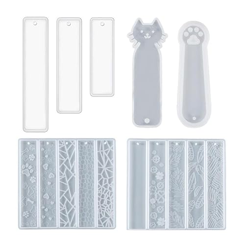 12 Stück Lesezeichen Epoxidharz Form, Lesezeichen Harz Form Epoxidharz Formen mit 40 Quasten, DIY Silikon-Lesezeichenform für Personalisiert Lesezeichens Handwerk 12 Stück Lesezeichen Epoxidharz Form, Lesezeichen Harz Form Epoxidharz Formen mit 40 Quasten, DIY Silikon-Lesezeichenform für Personalisiert Lesezeichens Handwerk von JNYUTEEN