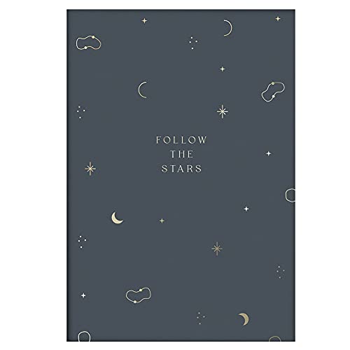 JO & JUDY® Sticky Notes Book Carmushka "Stars" Klebezettel-Buch, passend zum Carmushka Kalender 2022 - Notizbuch in Blau, Gold und Weiß - 19,0 cm x 13,4 cm x 2 cm von JO & JUDY