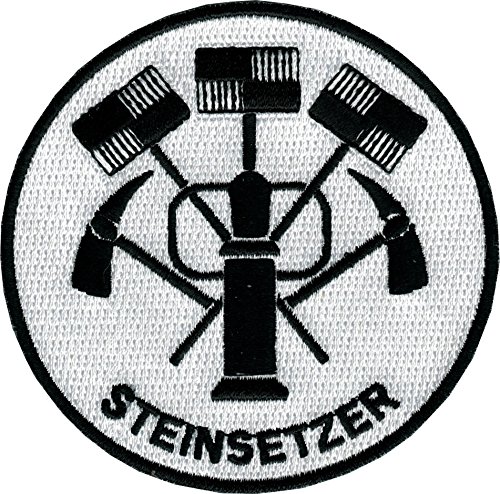 JOB Stick-Aufnäher Patch Zunft Emblem Wappen STEINSETZER Ø 8 cm schwarz/weiß JOB Stick-Aufnäher Patch Zunft Emblem Wappen STEINSETZER Ø 8 cm schwarz/weiß von JOB-Kleidung