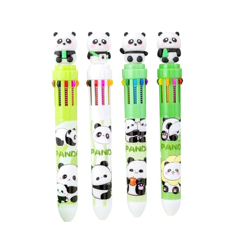 JOBAODAN Mehrfarbig Stifte,Retractable Kugelschreiber 4 Stücke 10 in 1 Kugelschreiber 10 Farben Panda Stifte Kugelschreiber für Büro Schulbedarf Studenten Kinder Geschenk Mitbringsel Kindergeburtstag JOBAODAN Mehrfarbig Stifte,Retractable Kugelschreiber 4 Stücke 10 in 1 Kugelschreiber 10 Farben Panda Stifte Kugelschreiber für Büro Schulbedarf Studenten Kinder Geschenk Mitbringsel Kindergeburtstag von JOBAODAN