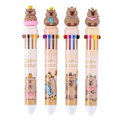 JOBAODAN Mehrfarbig Stifte, Retractable Kugelschreiber 4 Stück 10 in 1 Kugelschreiber 10 Farben für Büro, Schulbedarf, Kinder, Geschenk JOBAODAN Mehrfarbig Stifte, Retractable Kugelschreiber 4 Stück 10 in 1 Kugelschreiber 10 Farben für Büro, Schulbedarf, Kinder, Geschenk von JOBAODAN