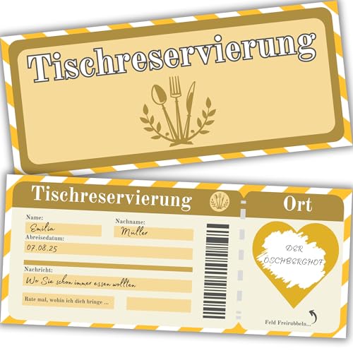 Restaurant Gutschein zum Essen gehen | Personalisiertes Geschenk für Männer & Frauen | Gutscheinkarte Einladung Essen | Perfekt als Geburtstagsgeschenk & Überraschung Restaurant Gutschein zum Essen gehen | Personalisiertes Geschenk für Männer & Frauen | Gutscheinkarte Einladung Essen | Perfekt als Geburtstagsgeschenk & Überraschung von JOCERO