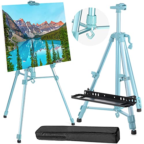 Künstler-Staffelei, Aluminium, Metall, verstellbare Kunststaffelei zum Malen von Leinwand, Höhe von 50,8 cm bis 154,9 cm, Malstaffelei mit Tragetasche für Tischzeichnung und Präsentation, Künstler-Staffelei, Aluminium, Metall, verstellbare Kunststaffelei zum Malen von Leinwand, Höhe von 50,8 cm bis 154,9 cm, Malstaffelei mit Tragetasche für Tischzeichnung und Präsentation, von JOCOSA