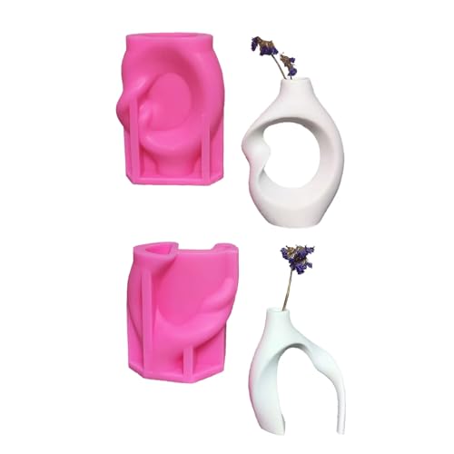 JOERBABU Silikonform, 2 Stück, Silikon-Vasenform-Set, einfaches Entformen, kreative Bastelformen für einzigartige abstrakte Vasen JOERBABU Silikonform, 2 Stück, Silikon-Vasenform-Set, einfaches Entformen, kreative Bastelformen für einzigartige abstrakte Vasen von JOERBABU