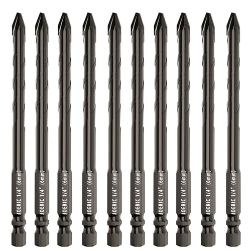 JOERIC Exzenterbohrer-Set, Steinbohrer-Set, Betonbohrer für Fliesen, Glas, Ziegel, Kunststoff, Zement, Holz, mit Aufbewahrungskoffer, 6 mm, 10 Stück JOERIC Exzenterbohrer-Set, Steinbohrer-Set, Betonbohrer für Fliesen, Glas, Ziegel, Kunststoff, Zement, Holz, mit Aufbewahrungskoffer, 6 mm, 10 Stück von JOERIC