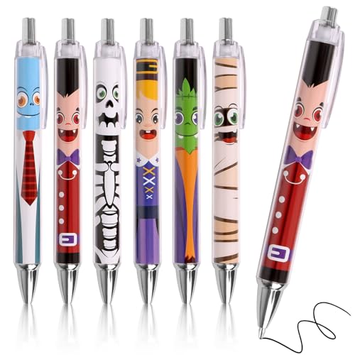 JOFONY 12 Stück Halloween Kugelschreiber, Halloweenstifte Set für Büro Schule Schreibwaren Halloween Zubehör, Halloweengeschenke für Kinder von JOFONY