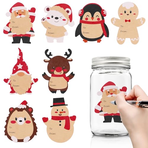 JOFONY 120 Blatt Aufkleber Weihnachten zum Beschriften,Selbstklebende Kraftpapier,Marmeladen Etiketten,Weihnachtssticker Weihnachtsaufkleber,Weihnachtsetiketten für Flasche Geschenk Sticker JOFONY 120 Blatt Aufkleber Weihnachten zum Beschriften,Selbstklebende Kraftpapier,Marmeladen Etiketten,Weihnachtssticker Weihnachtsaufkleber,Weihnachtsetiketten für Flasche Geschenk Sticker von JOFONY