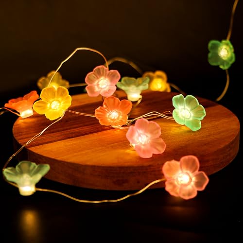 JOFONY LED Lichterkette Blumen,Makaron LED Lichterkette Kirschblüten,2M 20LEDs Lichterkette Batterie,Lichterkette Frühling Deko für Festival,Party,Valentinstag Hochzeit JOFONY LED Lichterkette Blumen,Makaron LED Lichterkette Kirschblüten,2M 20LEDs Lichterkette Batterie,Lichterkette Frühling Deko für Festival,Party,Valentinstag Hochzeit von JOFONY