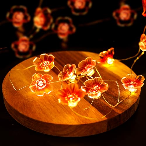 JOFONY LED Lichterkette Blumen,Rosa LED Lichterkette Kirschblüten,2M 20LEDs Lichterkette Batterie,Lichterkette Frühling Deko für Festival,Party,Valentinstag Hochzeit JOFONY LED Lichterkette Blumen,Rosa LED Lichterkette Kirschblüten,2M 20LEDs Lichterkette Batterie,Lichterkette Frühling Deko für Festival,Party,Valentinstag Hochzeit von JOFONY