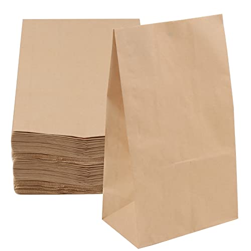 JOIKIT 100 Stück 18 x 11 x 32 cm Kraftpapiertüten, braune Papiertüten, Kraftpapier-Lunch-Taschen für Sandwich, Süßigkeiten von JOIKIT