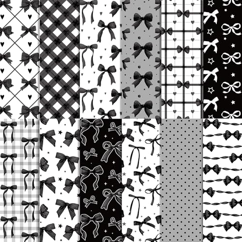 24 Blatt Bogen Scrapbook Papier Pads, Schwarz Schmetterling Dekoratives Papier, Doppelseitiges Bastelpapier für DIY Kartenherstellung Album Dekoration, 11,8 x 11,8 Zoll von JOINFANXIN
